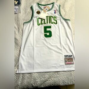 White and Green Celtics Jersey Size M
